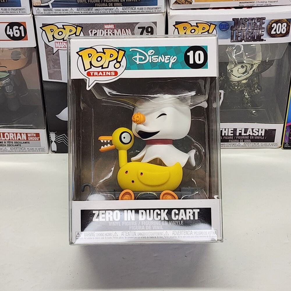 Funko Pop Zero With Cart #10 w/ Protective Case The Nightmare Before Christmas
